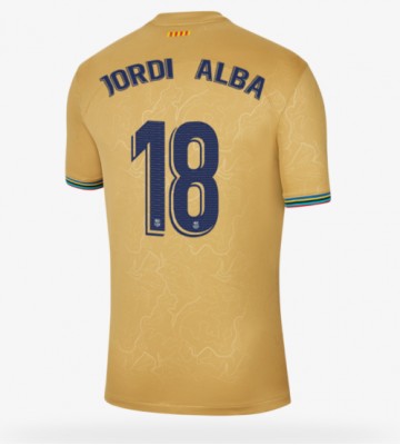 Barcelona Jordi Alba #18 Bortedrakt 2022-23 Kortermet